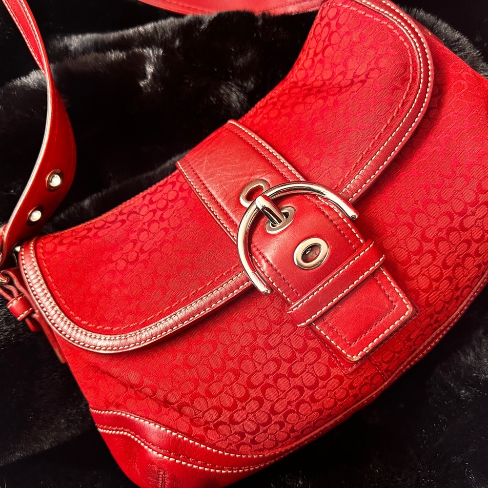 Coach Red Shoulder Bag